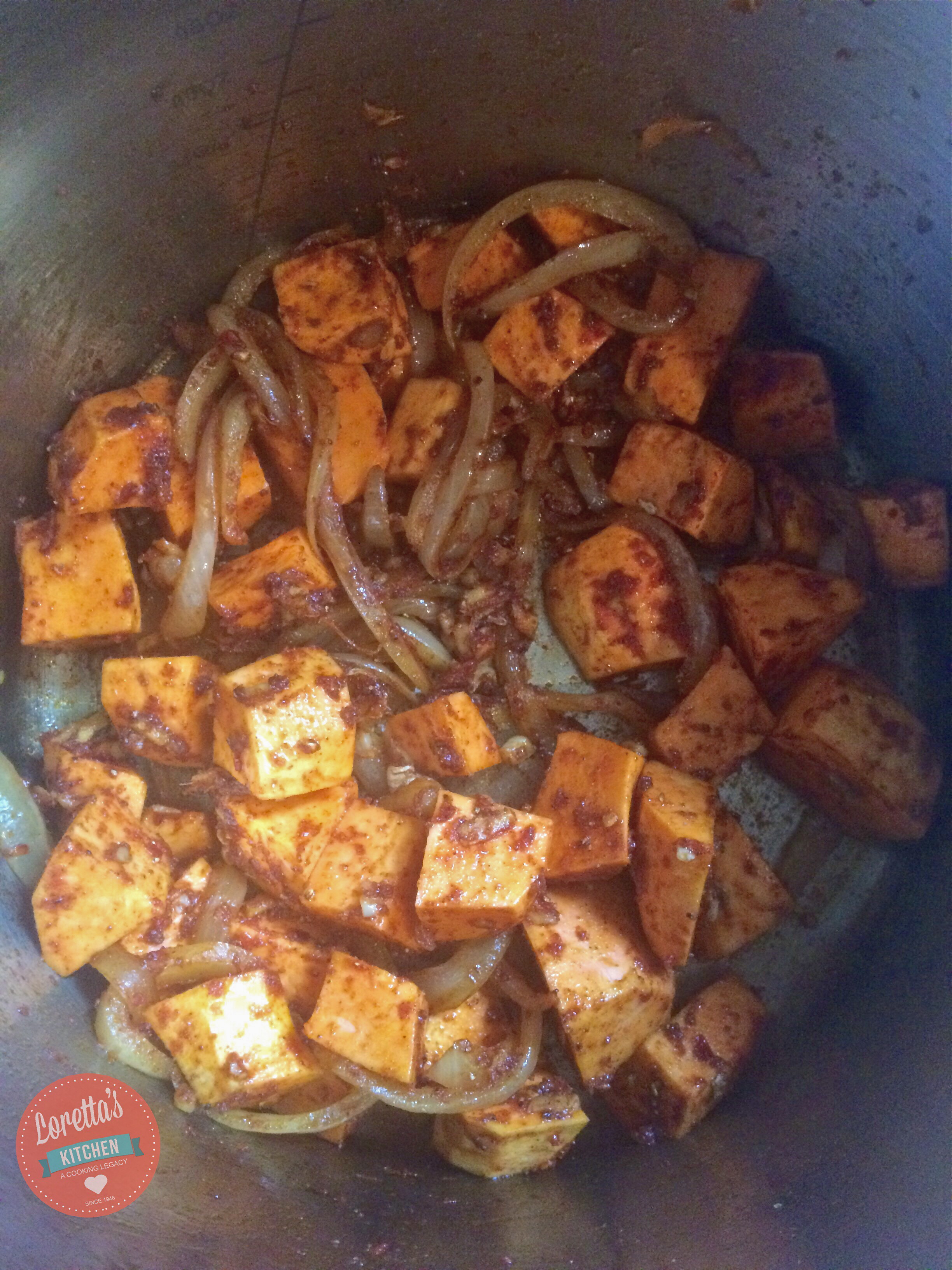 Stir in the sweet potatoes