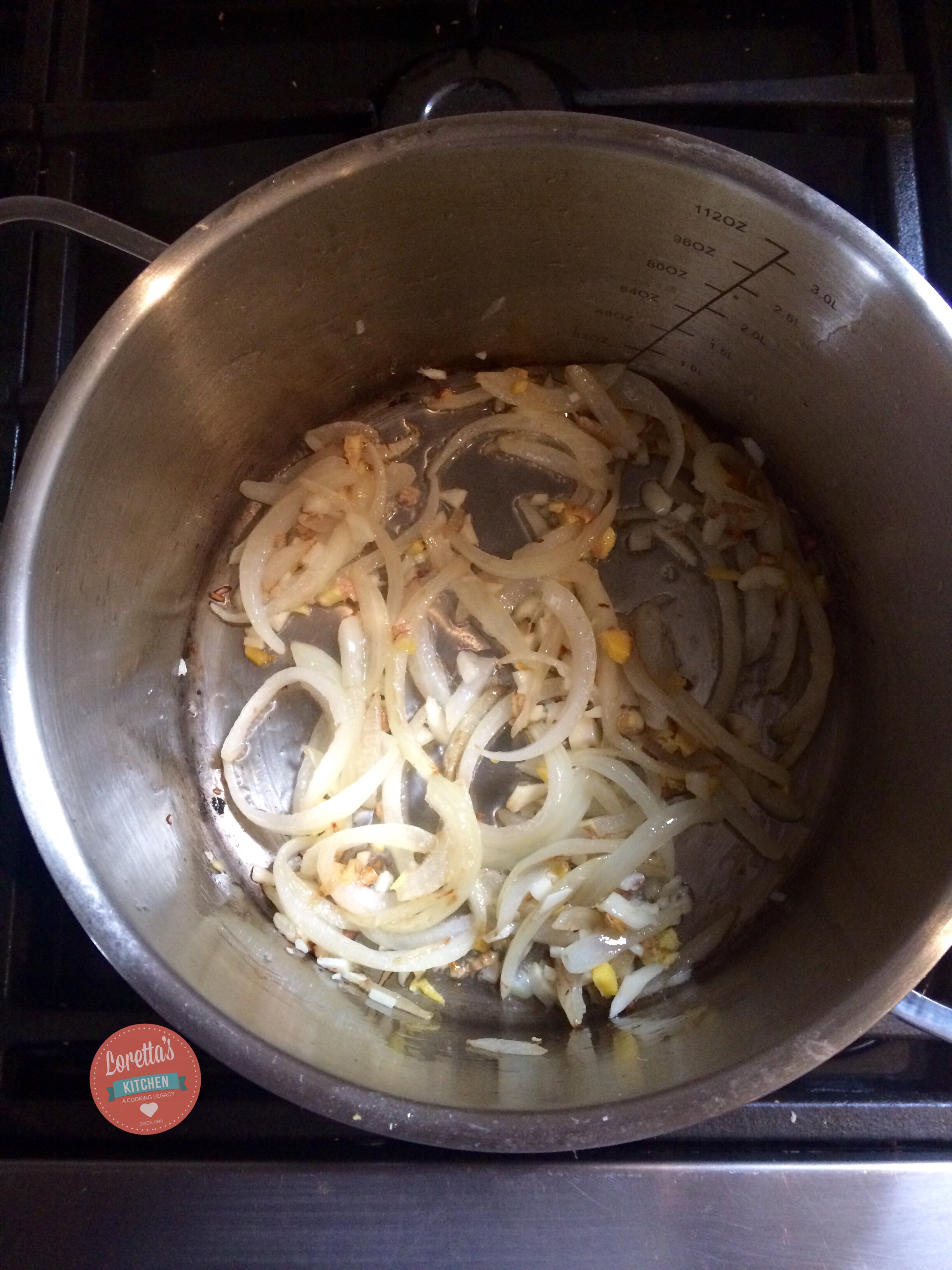 soften the onions, garlic and ginger